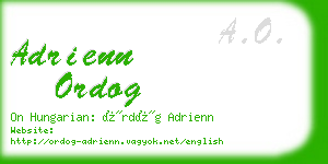 adrienn ordog business card